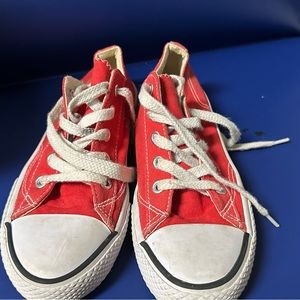 Youth red Converse sneakers